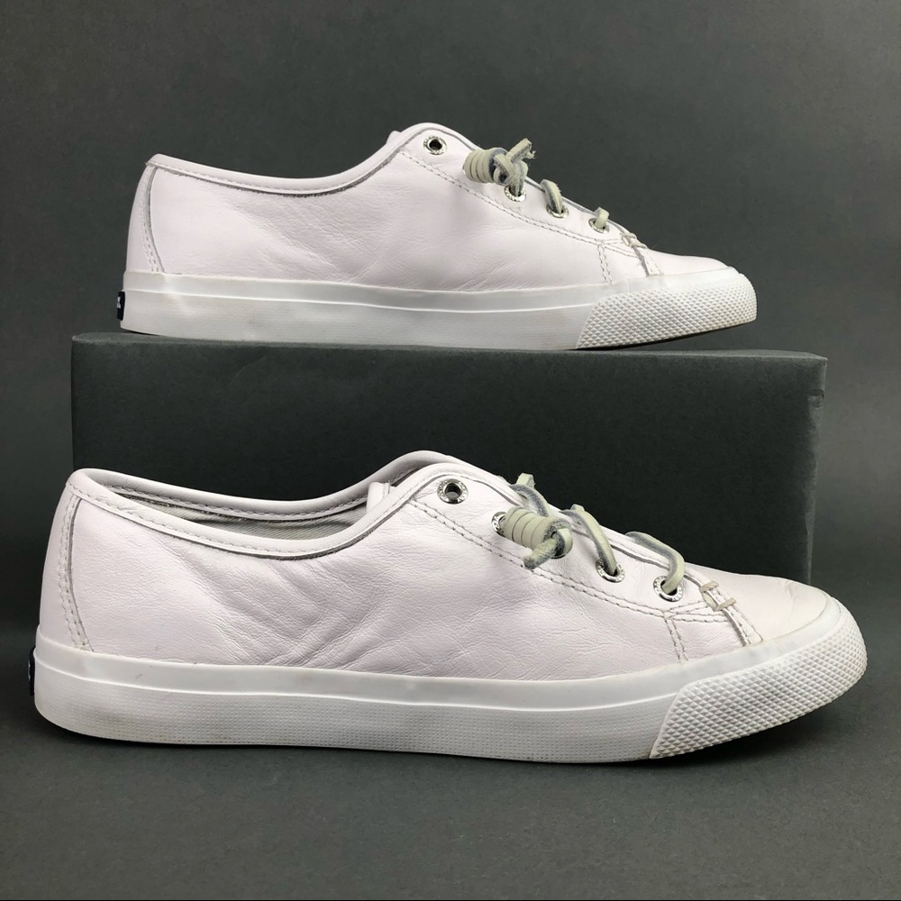 Sperry Crest Vibe White Leather Sneakers